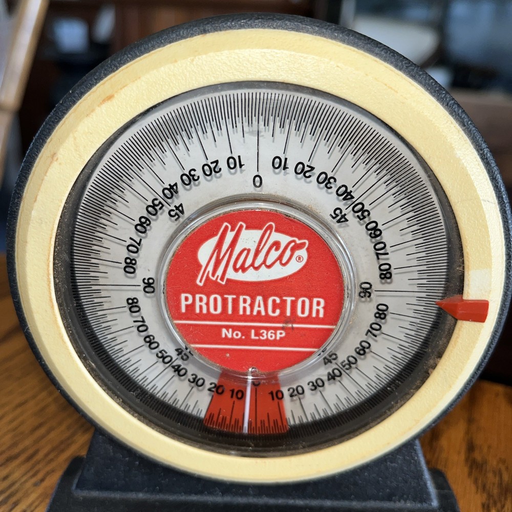 Malco Magnetic Protractor Adjustable Angle Measuring Tool No. L36P