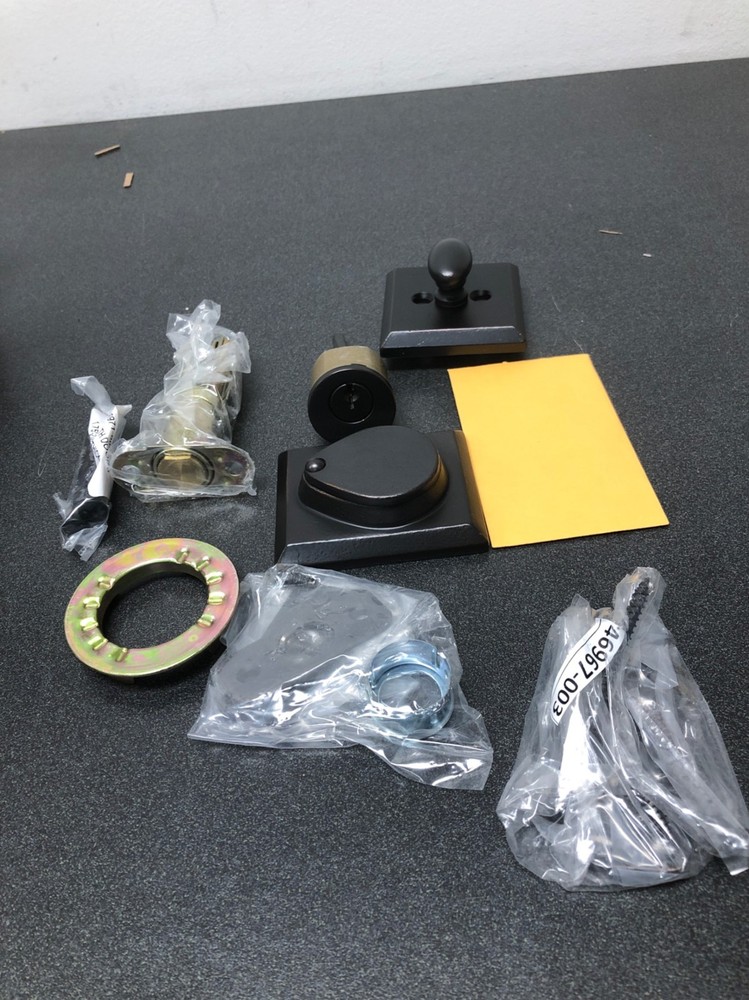 Baldwin Rustic Square Standard C Keyway Single Cylinder Keyed Entry Deadbolt