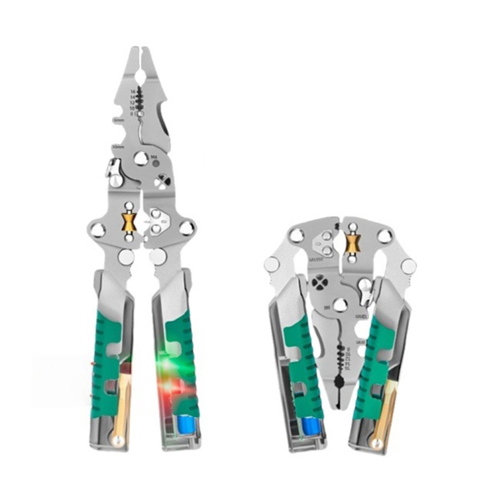 All-in-One Multi-Functional Fold Wire Stripper Scissor With Electrical Test