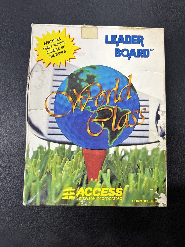 World Class Leader Board Pro Golf Simulator - Commodore 64 Floppy disk Game