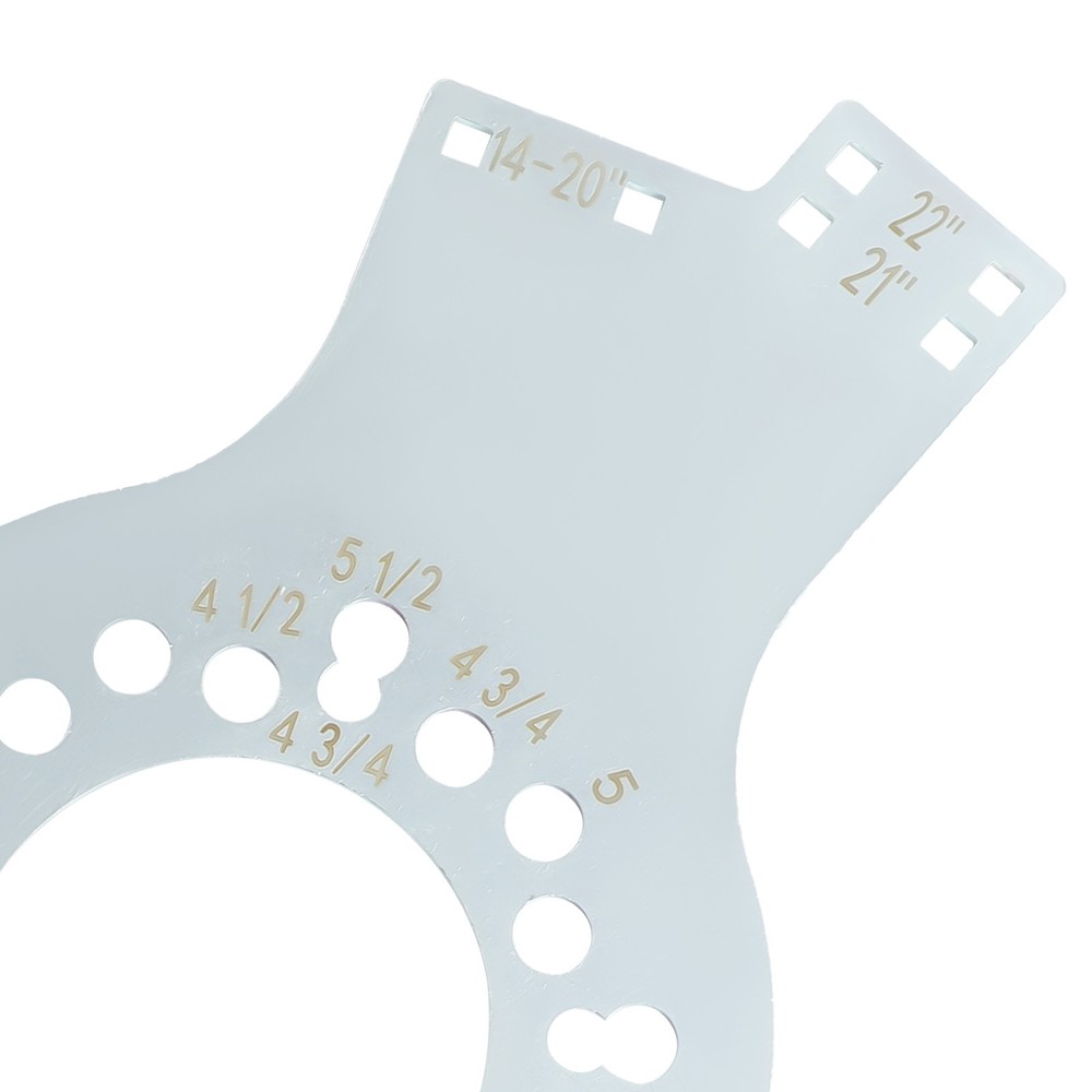 5 Bolt Pattern Measuring Tool for Wheel Offset Fitment Simulator 7-17" Width