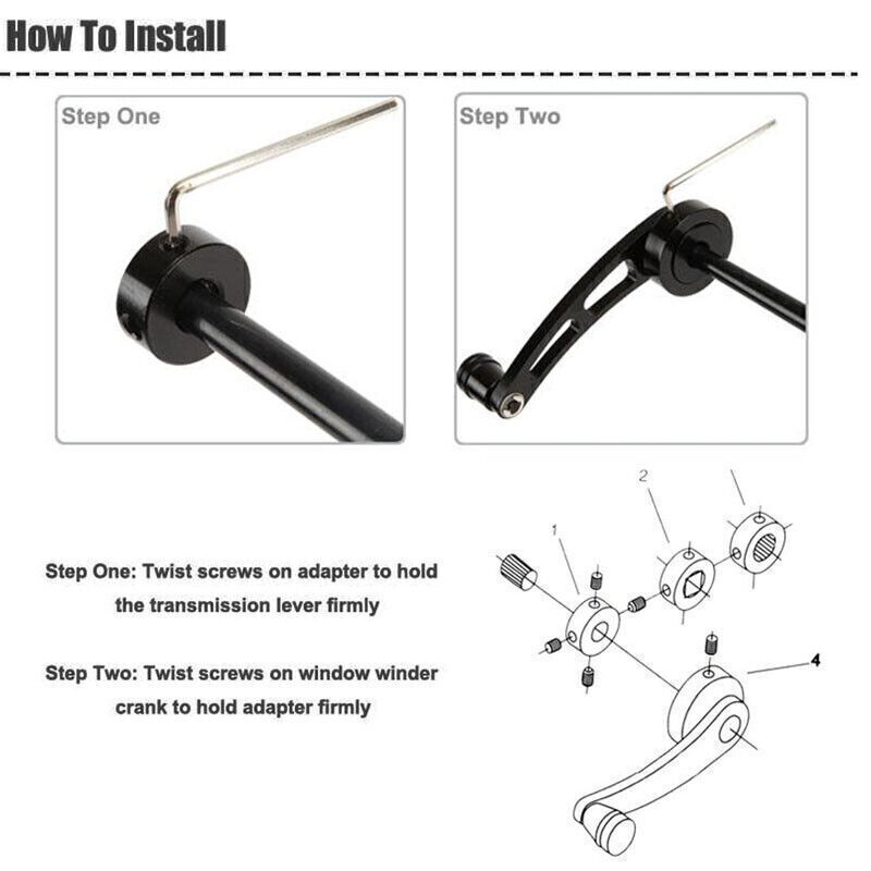 2x Billet Aluminum Window Crank Handle Chrome For Hot Rod Chevy Ford Chrysler US