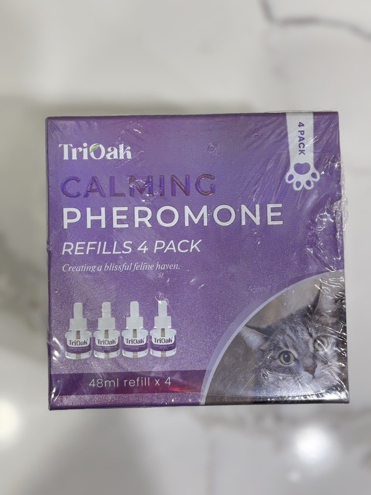 Tri-Oak Cat Calming Pheromone 4 Diffuser Refills SEALED