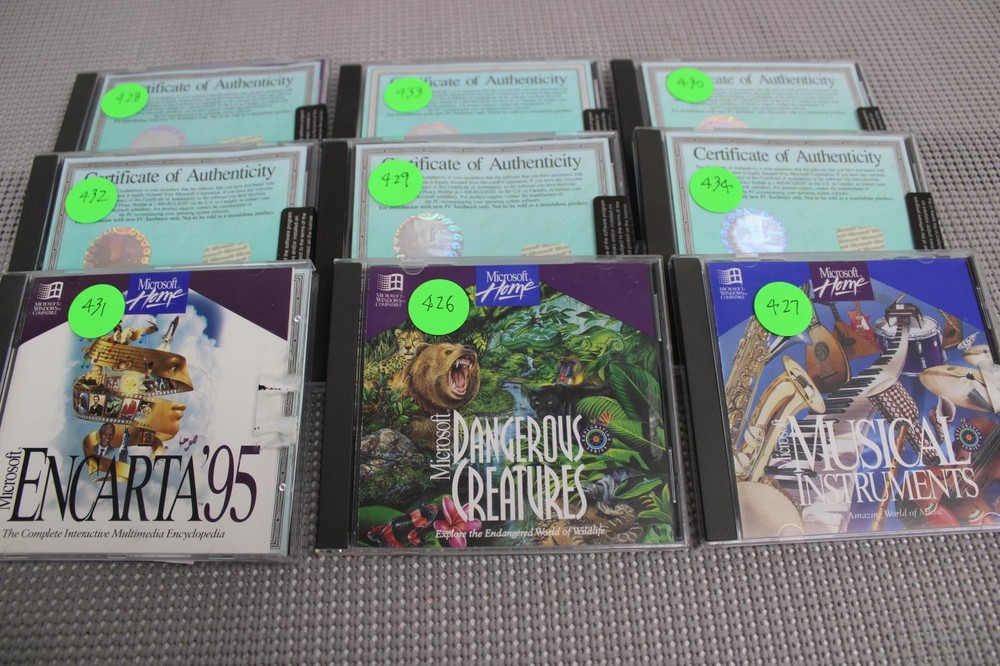 Microsoft Cd Programs/Games Mixed Lot of 9