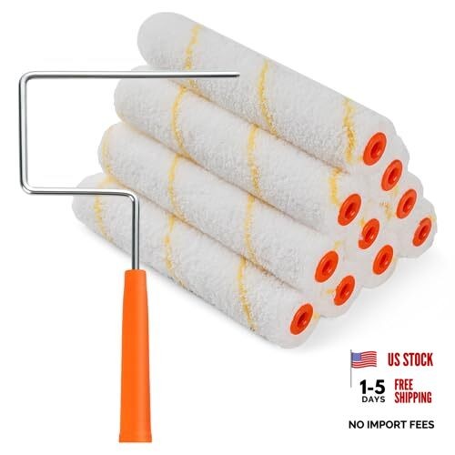 Microfiber Paint Roller Covers, Paint Roller 10 pcs 6" Microfiber Roller Cover