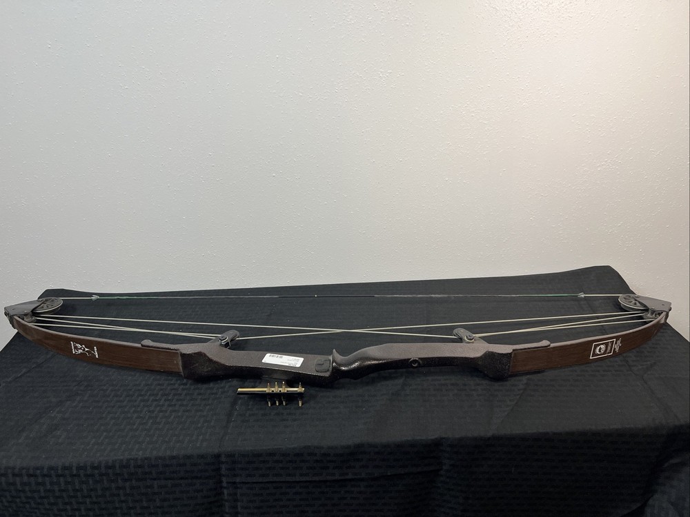 Bear Whitetail Hunter Compound Bow Takedown -Brown Riser Limbs -Proline Sight