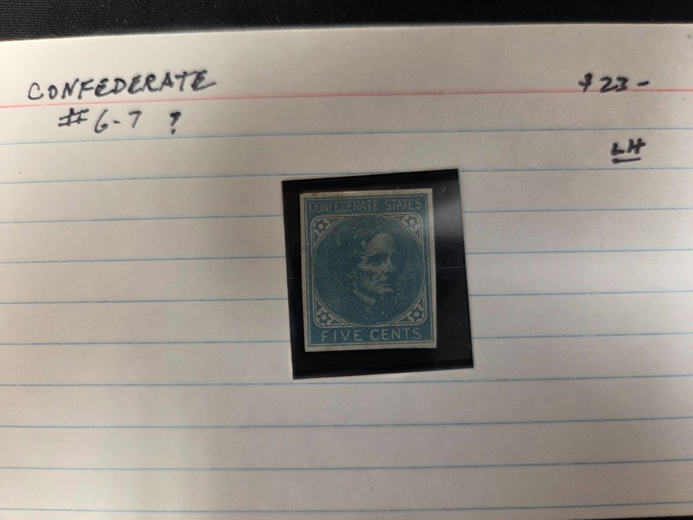 1860’s Confederate #6 or 7? Jefferson Davis 5 Cent Stamp