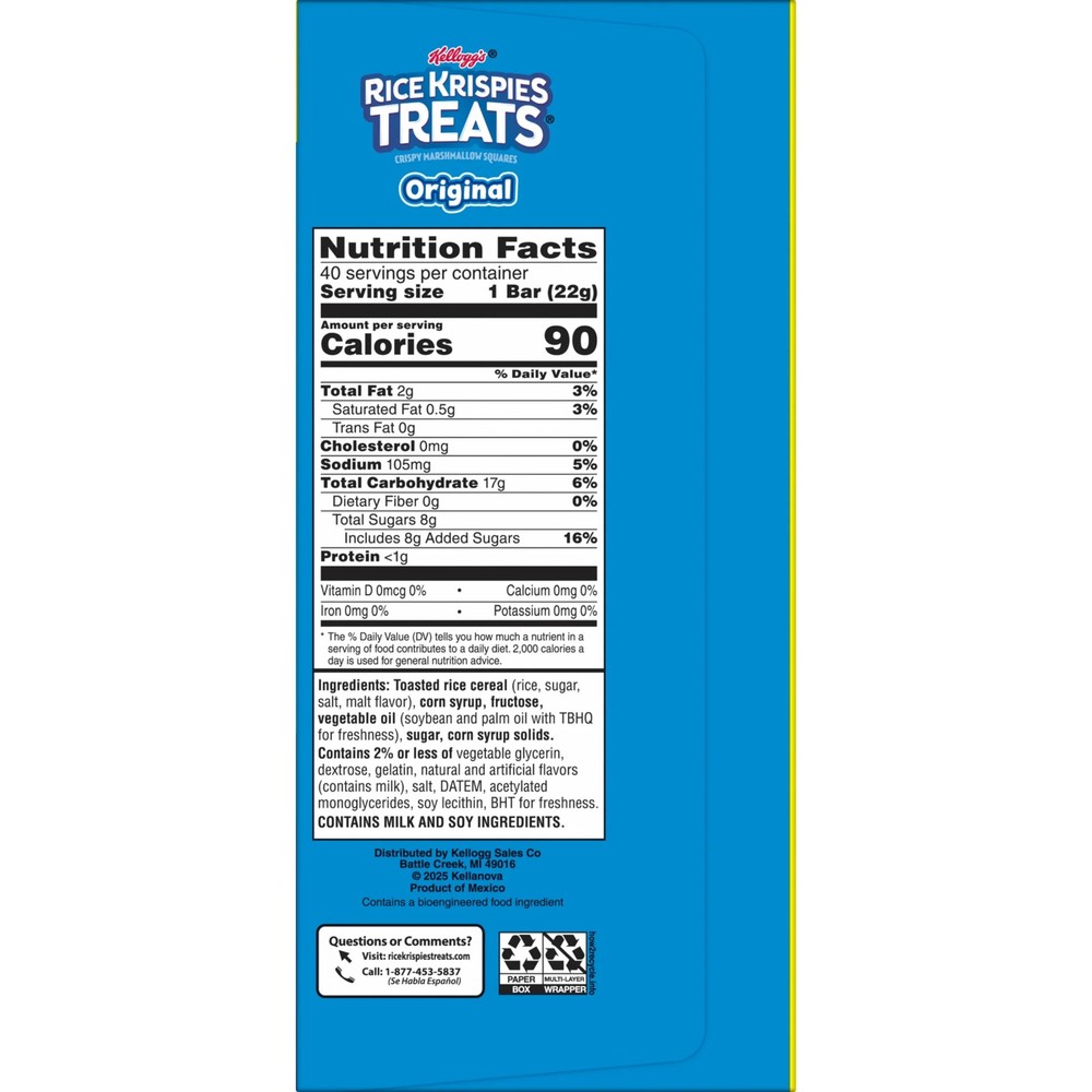 Original Chewy Crispy Marshmallow Squares Snacks