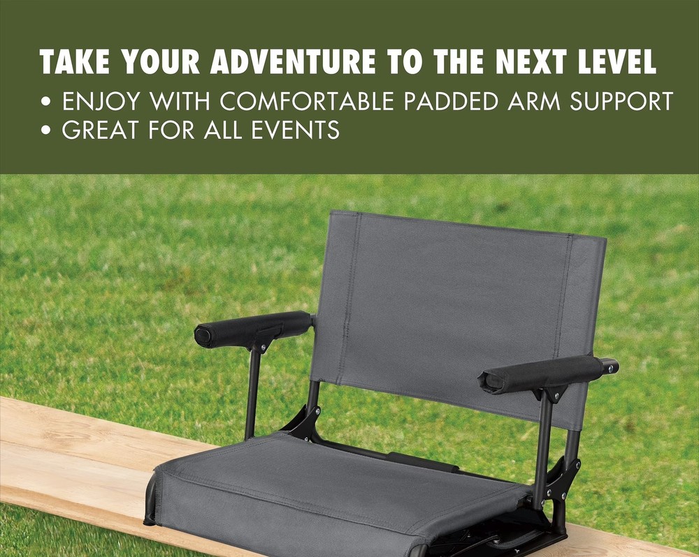 Hard Arm Stadium Seat, Gray