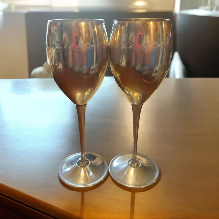 De Uberti Italy Silver Plated Goblets Set of 2 Used