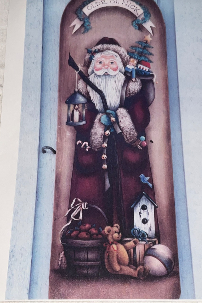 Maxine Thomas “Olde St Nick” DECORATIVE PAINTING PATTERN Double Frame Insert