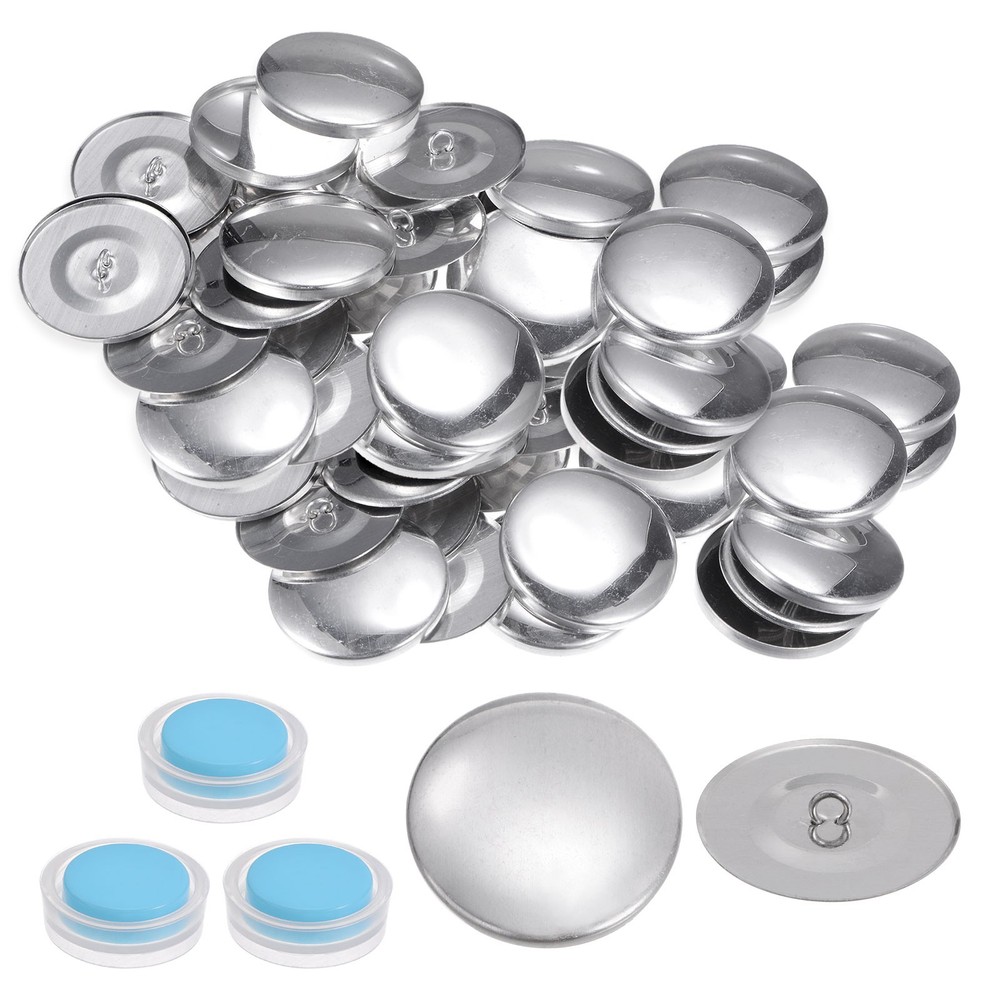 30 Sets Self Cover Button Kit 38mm Aluminum Button with Tools