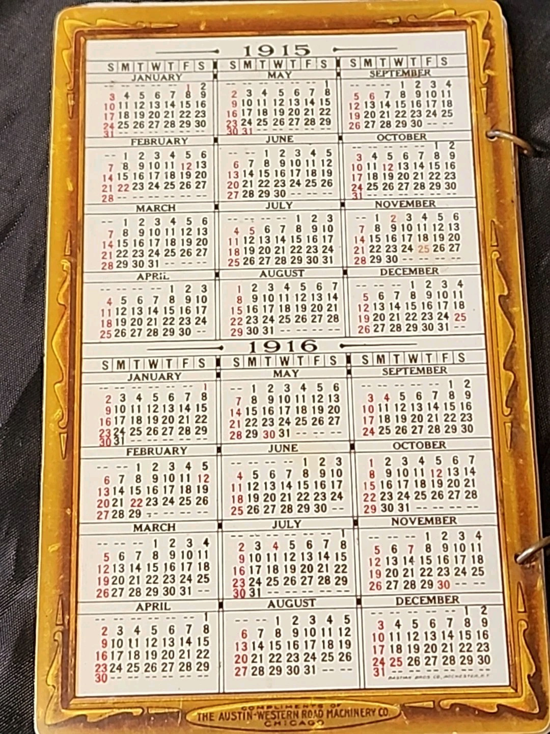 1915/1916 Compliments Of The Austin- Western Road Machinery Co/Nude