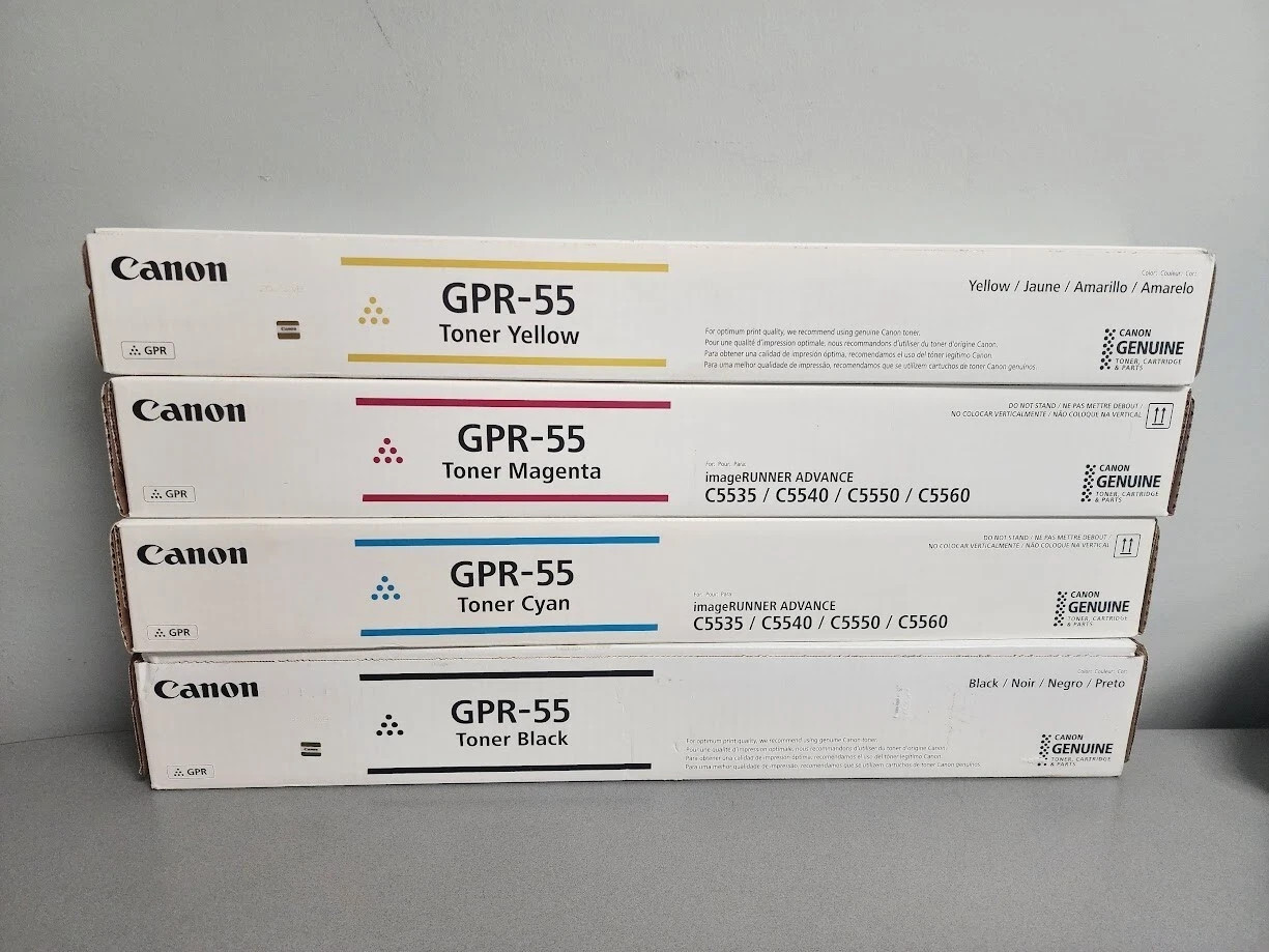 CANON GPR-55 Toner Cartridge Set Black Cyan Magenta Yellow  C5535i  C5540i