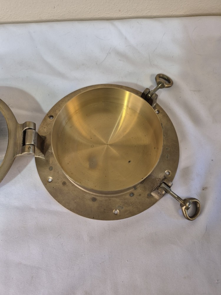 Ship’s Time Solid Brass Maritime Ship Clock Nautical Tested 1 C Battery Vintage