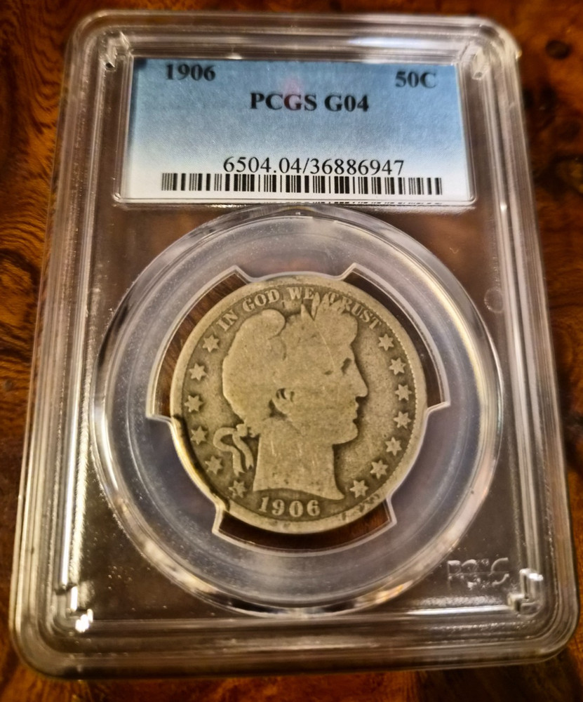 1906 Barber Half Dollar PCGS G 04 90% Silver
