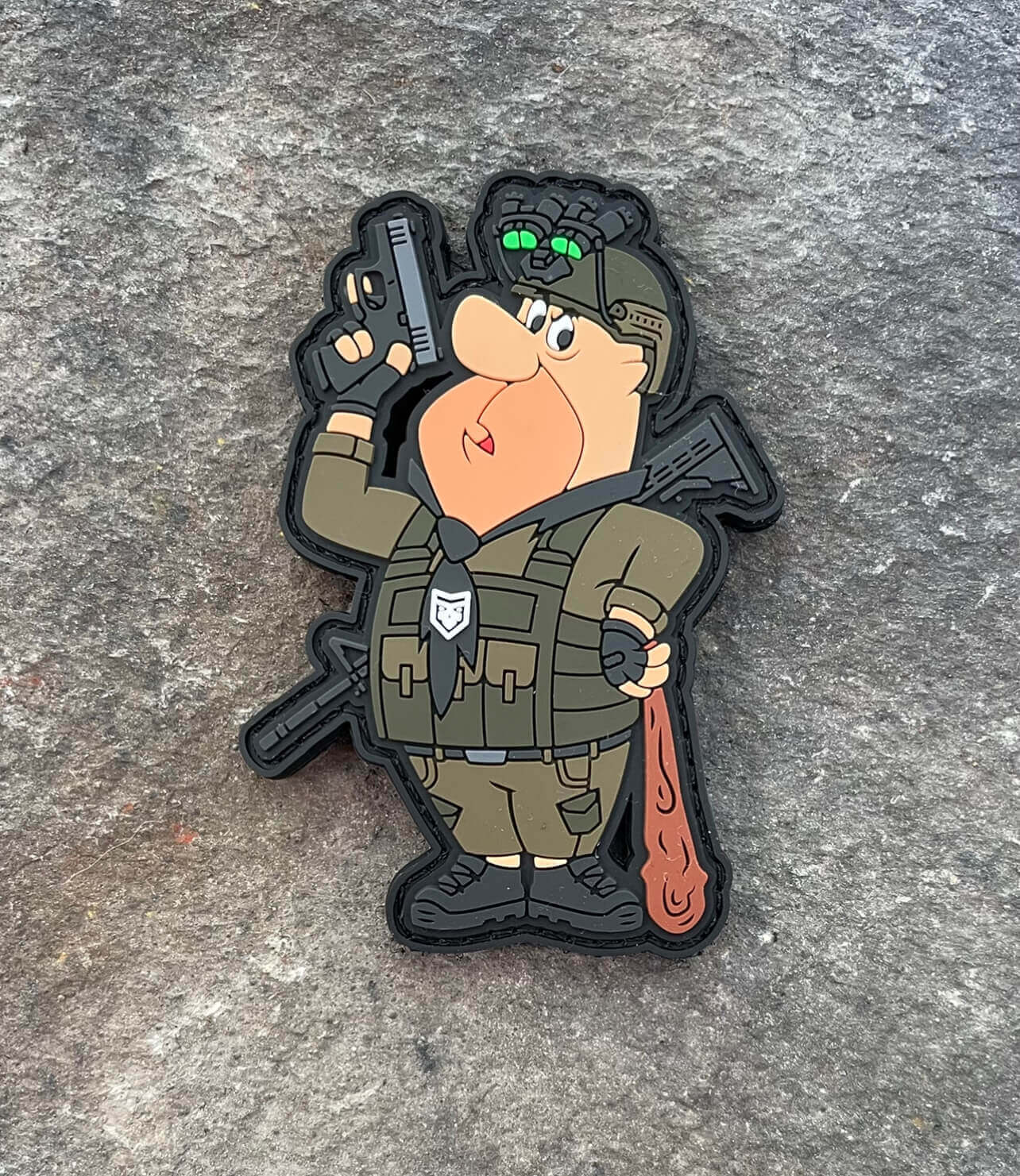 2A Flintstones:  Tactical Fred PVC Morale Patch