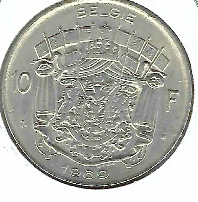 1969 Belgium 10 Francs Nickel Coin!