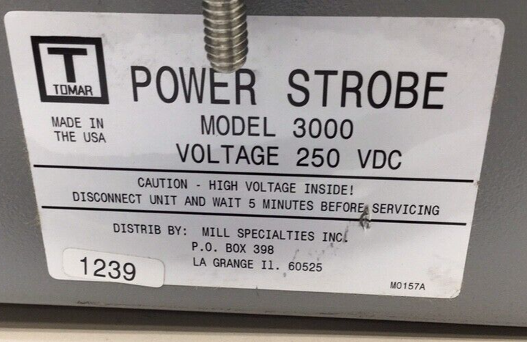 Tomar 3000 Blue Power Strobe 250 VDC