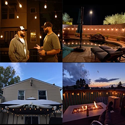 ???? LED Outdoor String Lights with ?? Weatherproof Shatterproof White