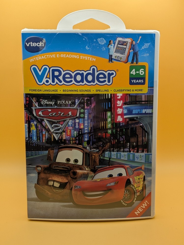 Vtech V.Reader Cars 2 Interactive E-Reading System-Ages: 4-6 Years - Sealed