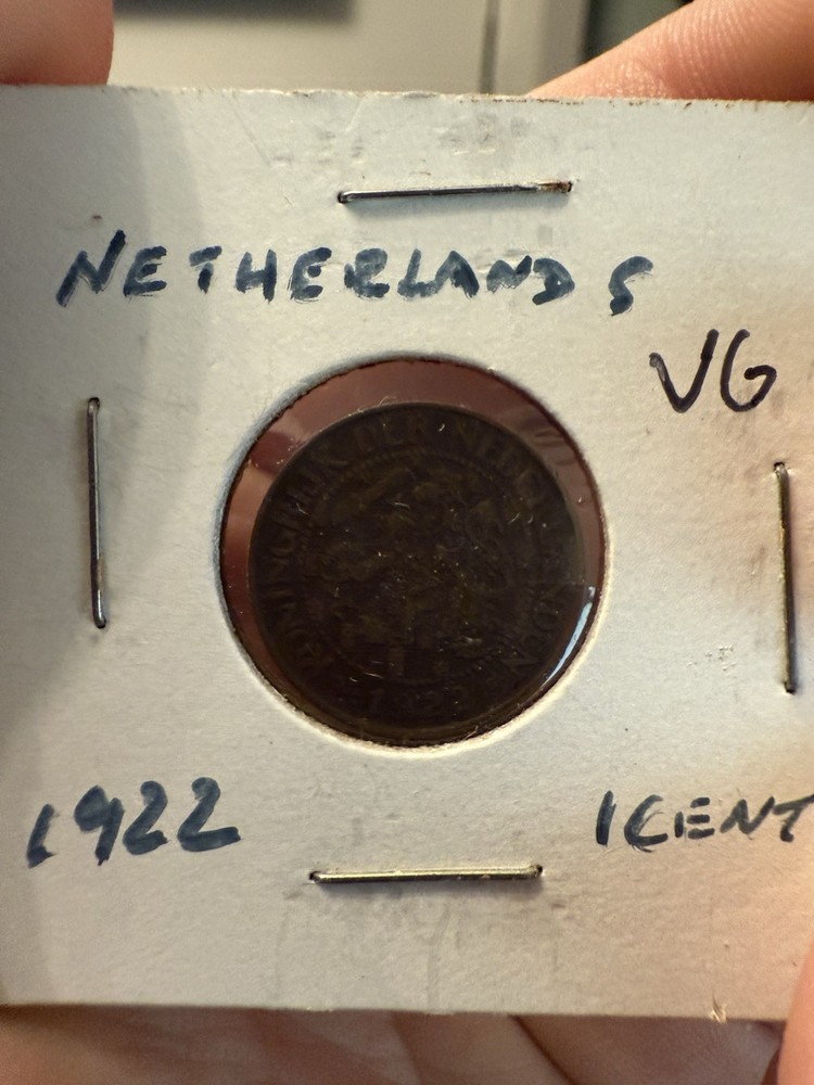 1922 Netherlands 1 Cent - VG