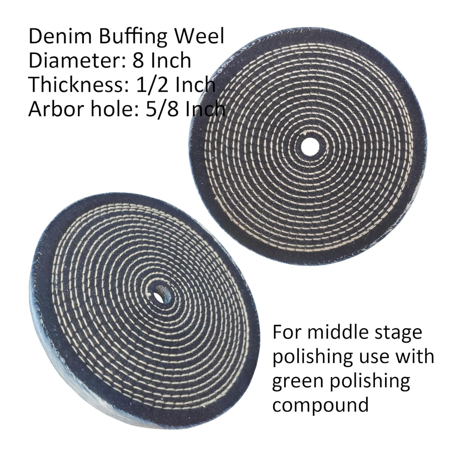 6PC 8 Stainless Steel Polishing Buffing Wheel Kit for Bench Grinder, 3 Wheels &