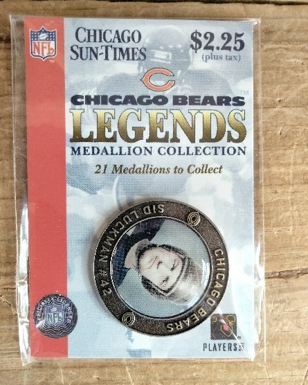 SID LUCKMAN  CHICAGO BEARS LEGENDS 2004 Medallion Coin New NOS