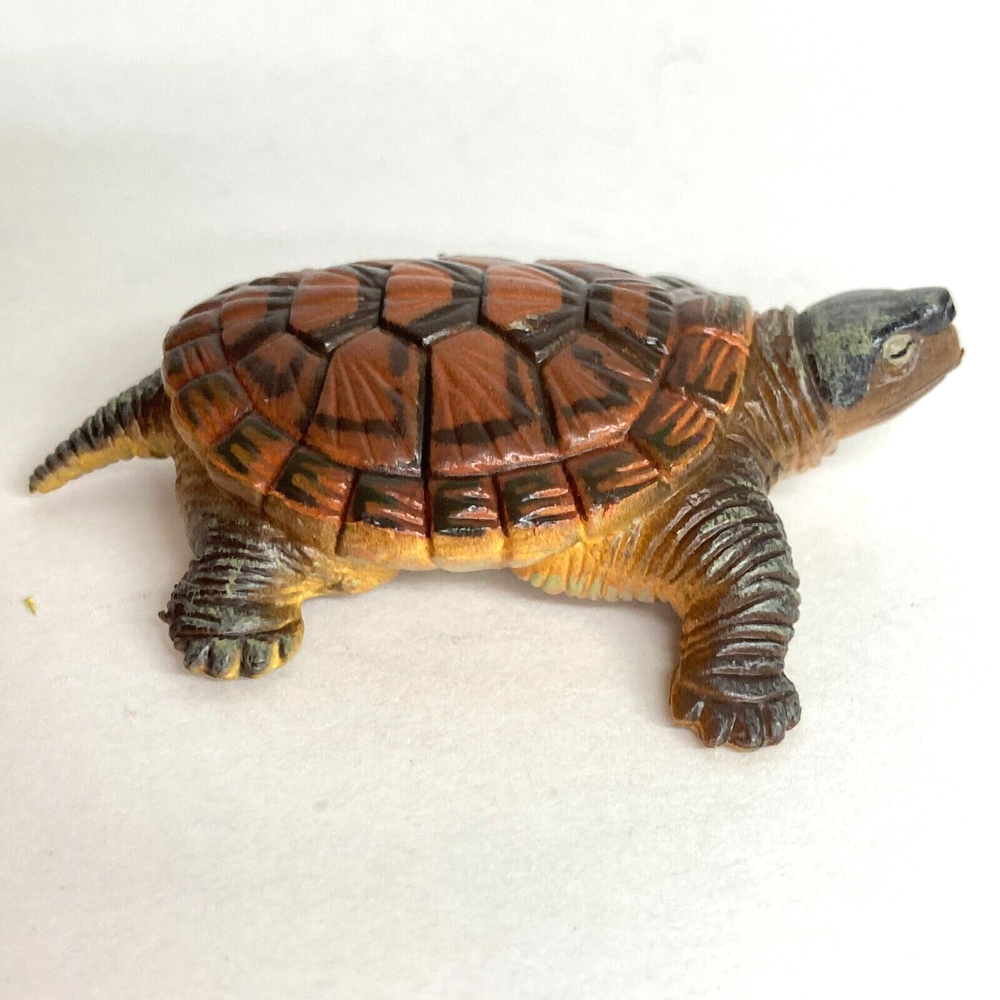 Yujin Mini Turtle Figure revised version Common Snapping Turtle 2002 Japan
