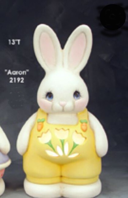 Large Bunny Light Up  13" T Easter Spring Rabbit Ceramic Bisque Ready to Paint