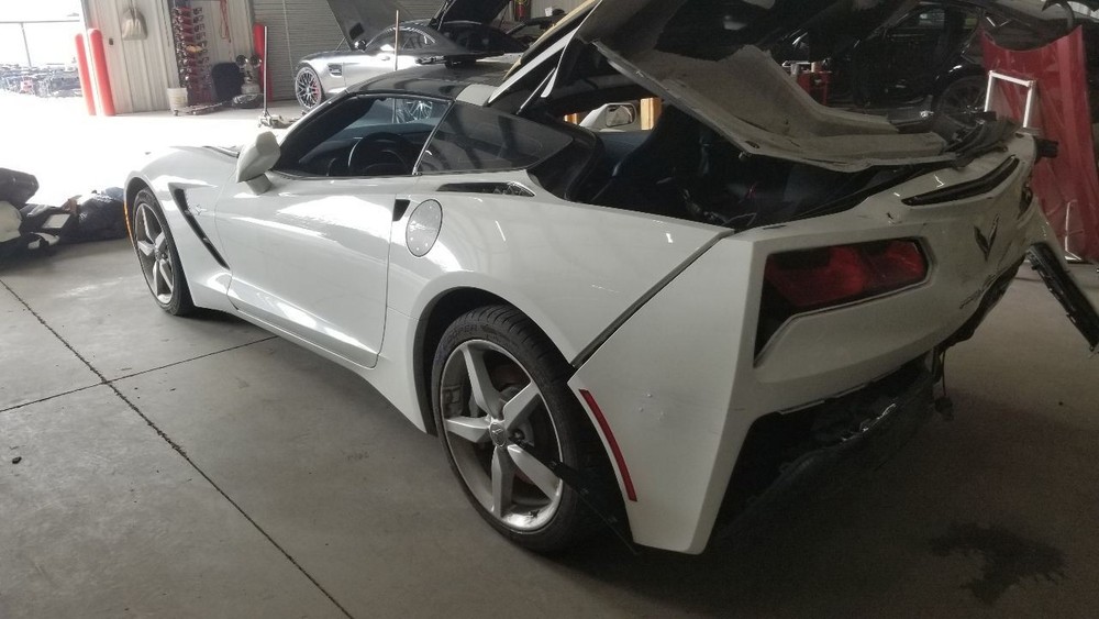 14 CHEVY CORVETTE C7 COUPE QUARTER PANEL LEFT DRIVER WHITE