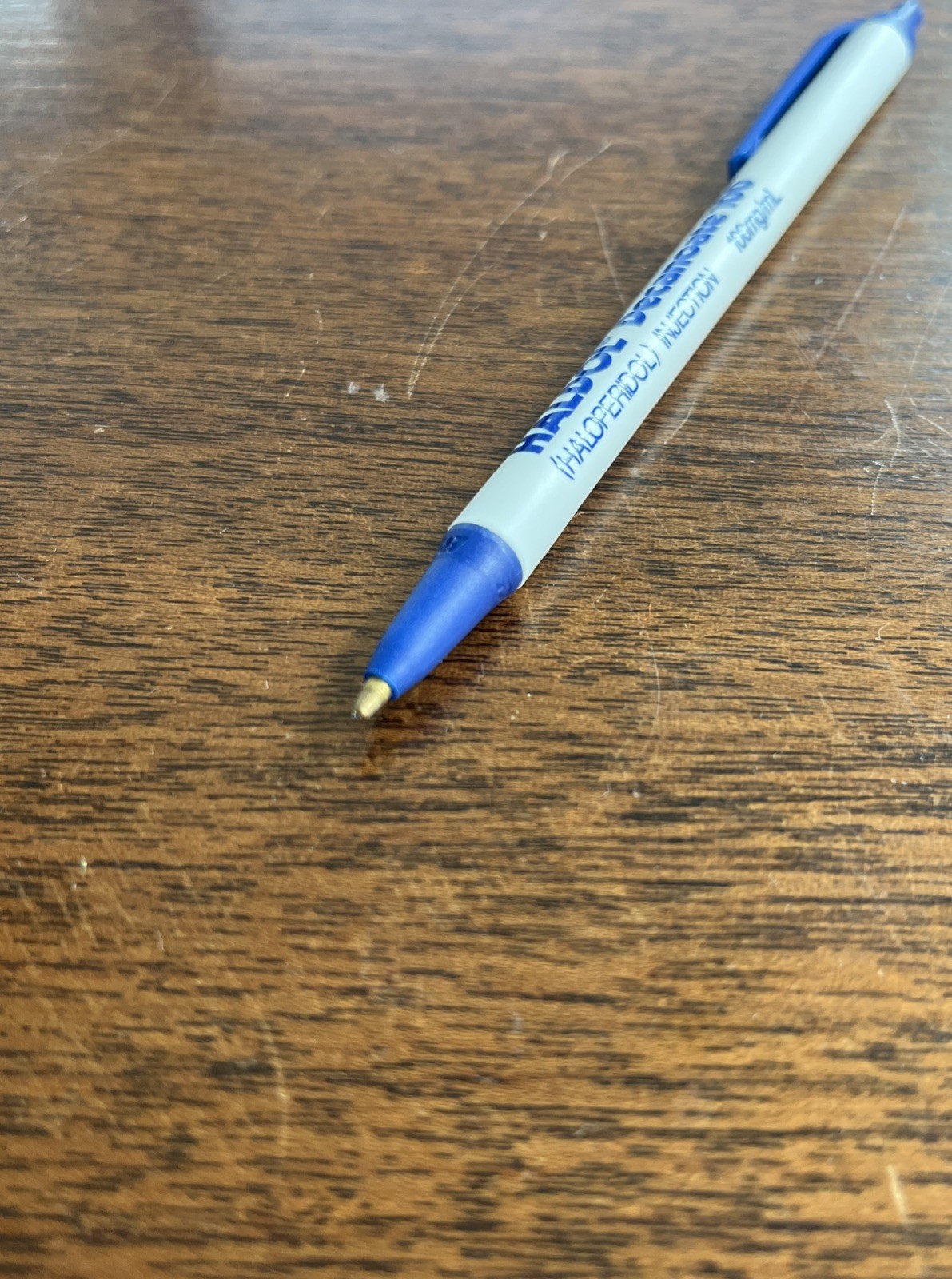 Haldol Medical Drug Rep Pharmaceutical Pen Rare Janssen Blue No Ink