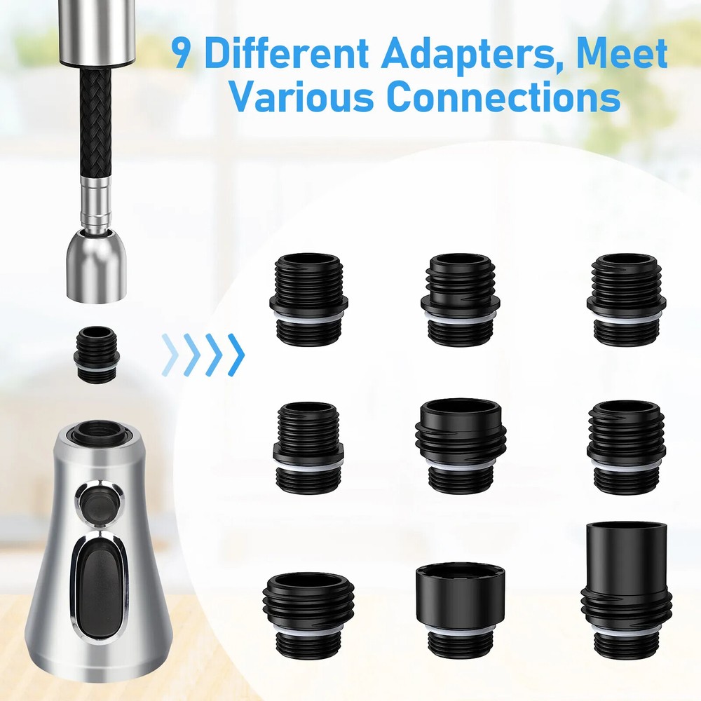 Sprayer Head Pull Down Kitchen Faucet Replacement Part Chrome Silver USA Stock