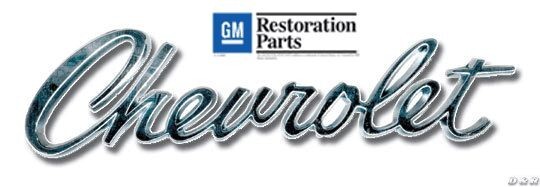 1967 Chevrolet Camaro Script Letters Emblem Trunk Panel Header GM Licensed Badge