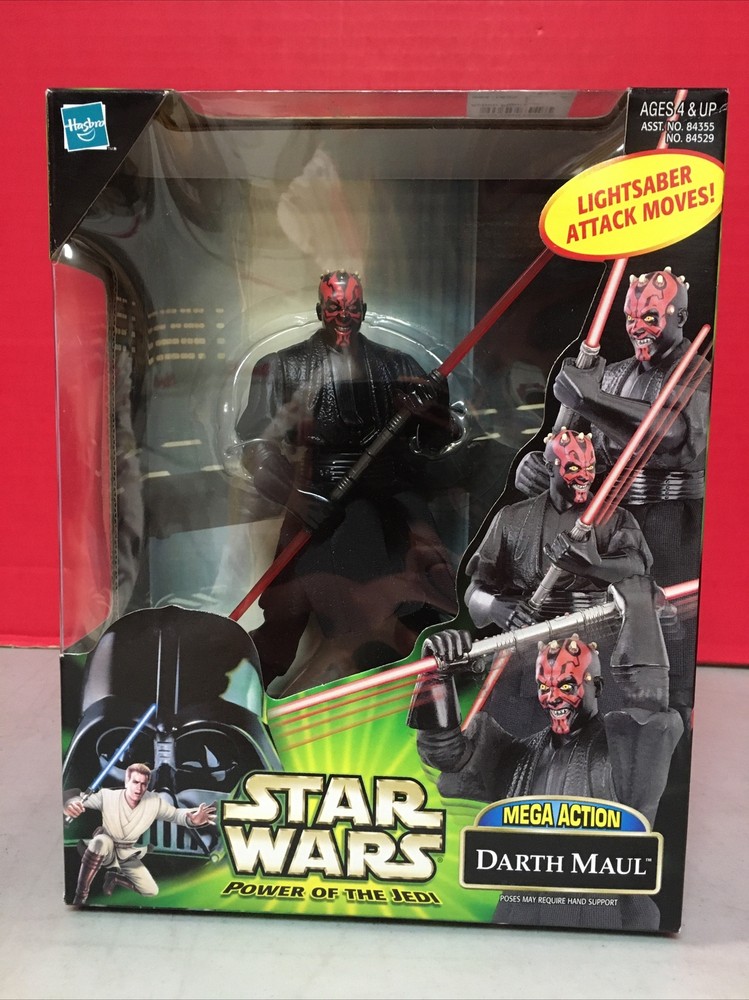 Star Wars Mega Action Darth Maul Double Sided Lightsaber 2000 Hasbro 7.5" AF