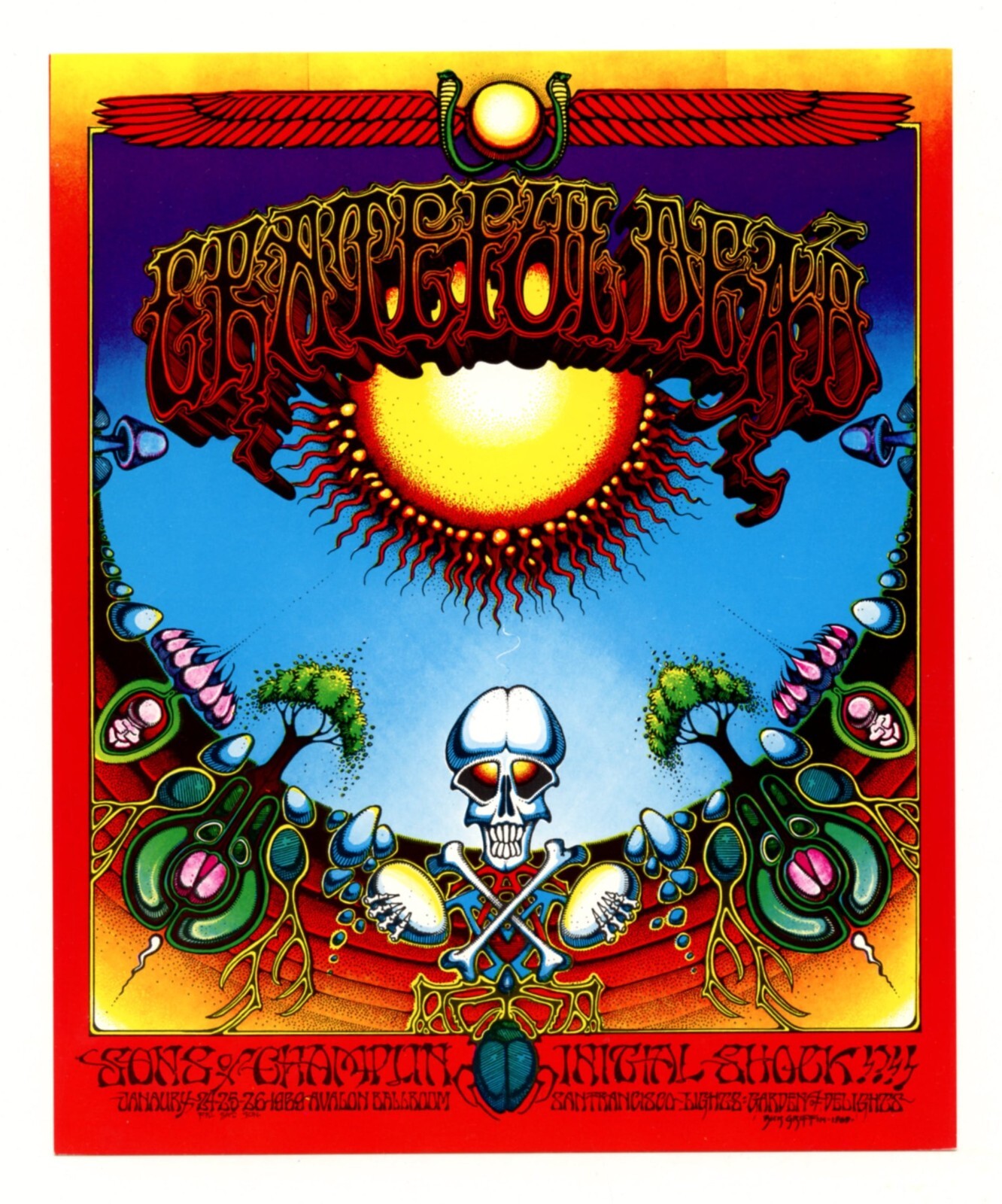 Grateful Dead Handbill 1969 Avalon Ballroom Rick Griffin AOR2.24