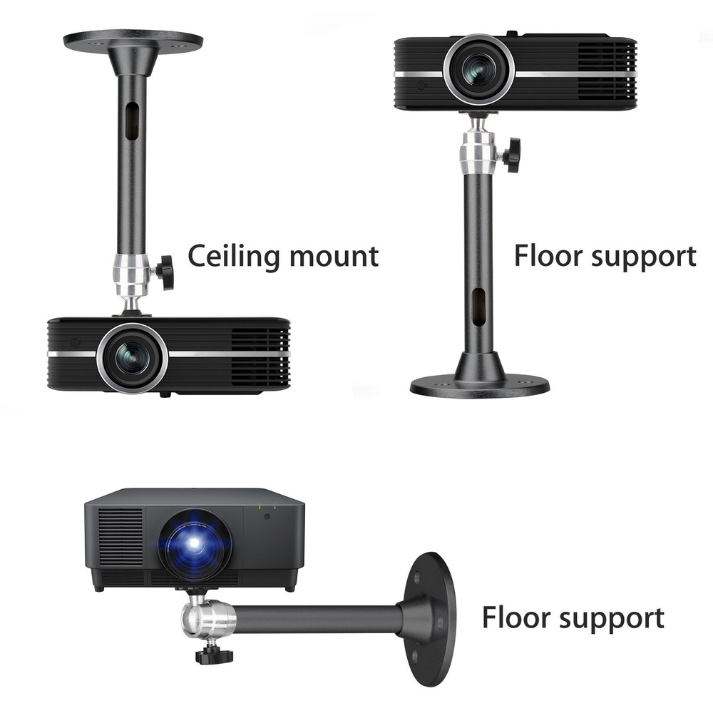 360° Rotatable Universal Wall Ceiling Mount Stand for Mini Projector DVR Camera