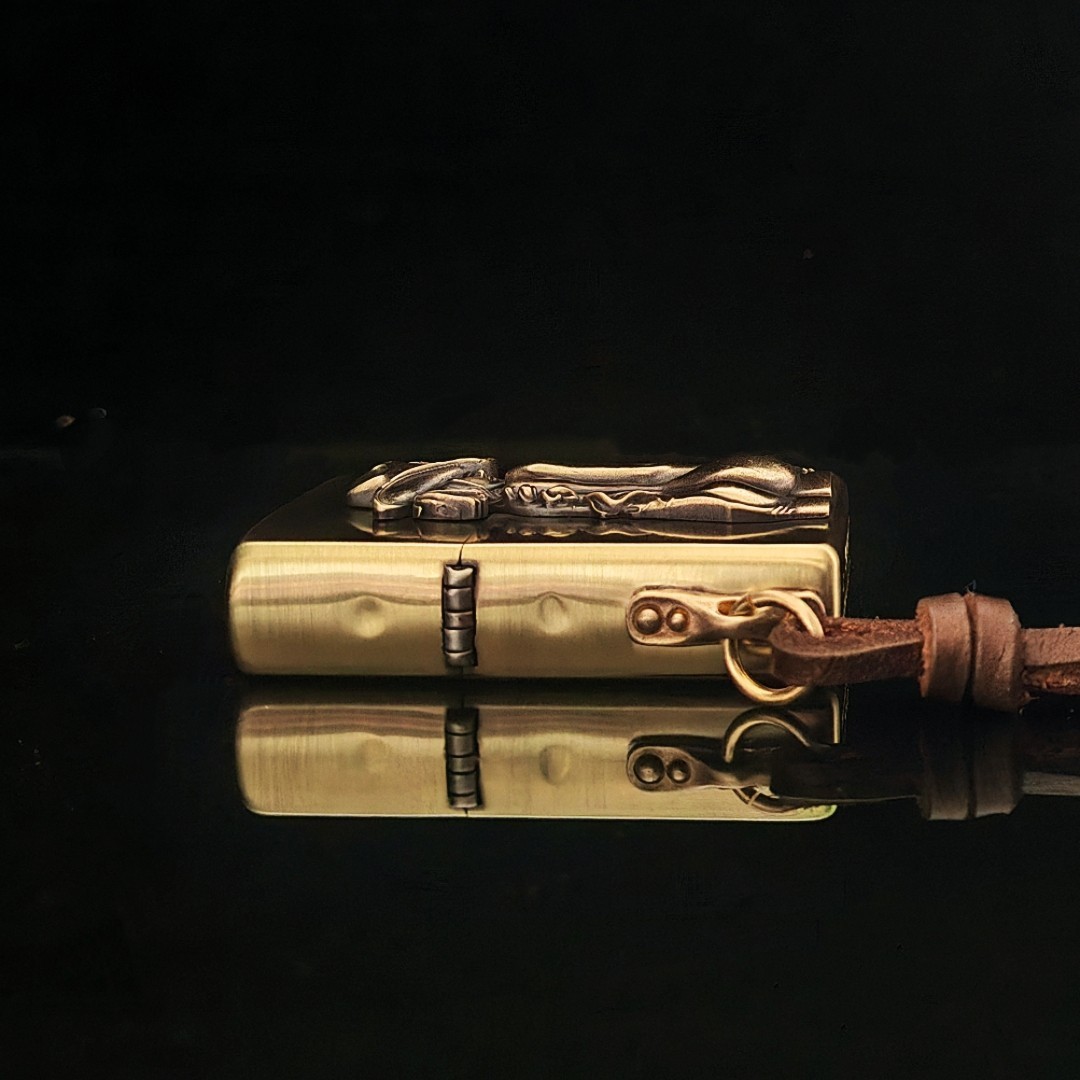 Pin Up Cowgirl Zippo Emblem with Keychain Gift For Him