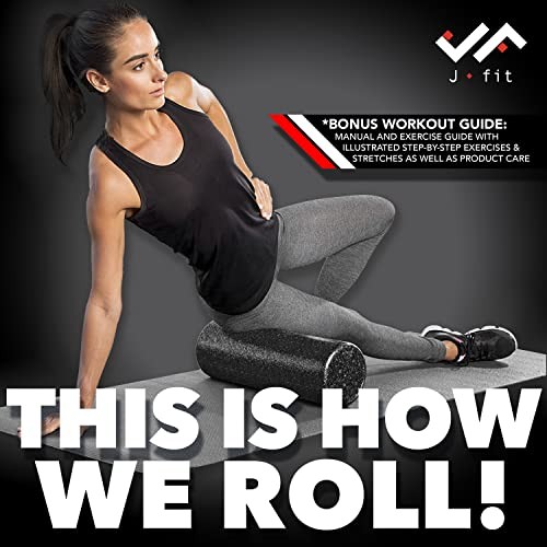 High Density Foam Roller – EPP Deep Tissue Massage Roller 36-Inch Black (New)