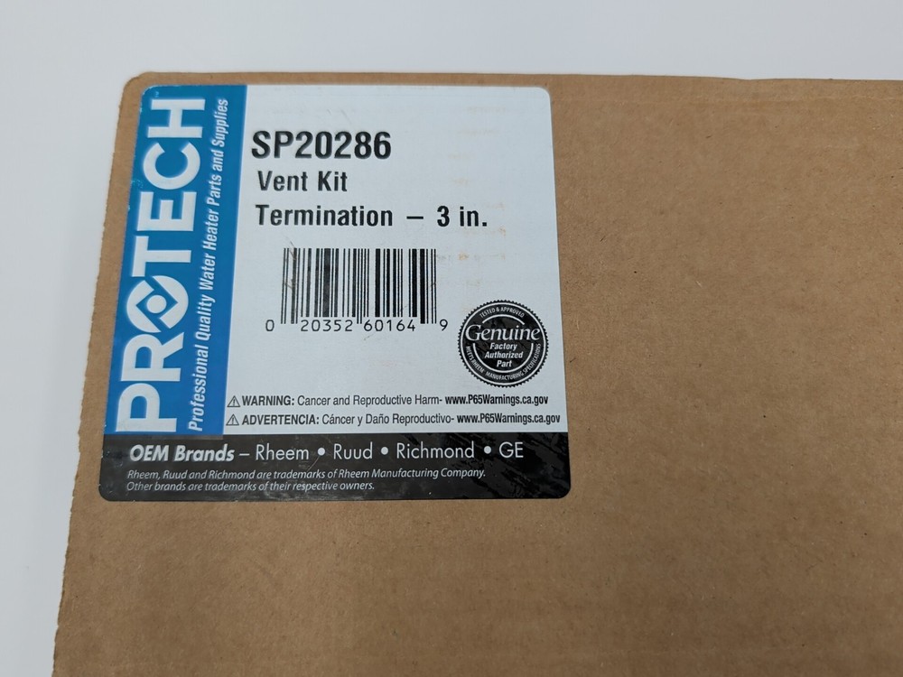 Rheem Horizontal Vent Termination Kit 3 In. SP20286