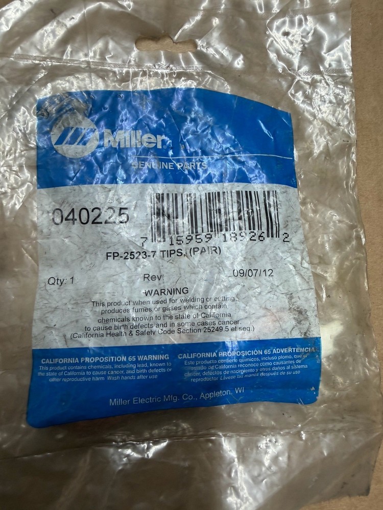 Miller 040225 FP-2523-7 Tips (Pair)