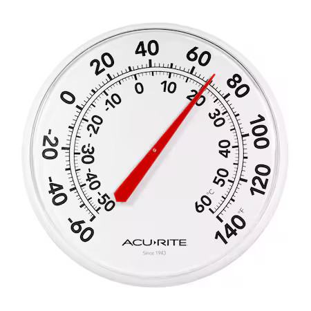Acurite 01360A3 Analog Thermometer, 1 In Overall D.