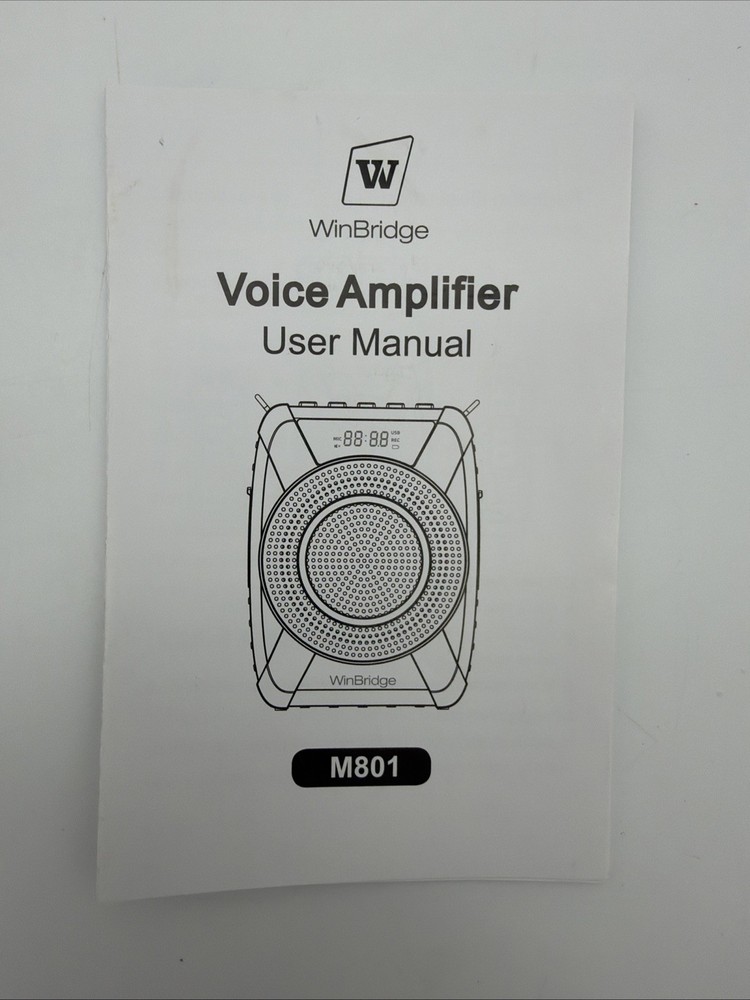 Wireless Voice Amplifier 20W Bluetooth PA System w/ Headset Mic M801