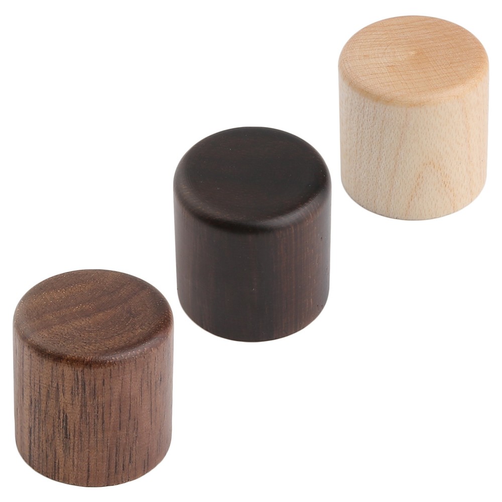 KAISH 2 Maple Wood Flat Top Dome Knobs Guitar Bass Wood Barrel Knobs