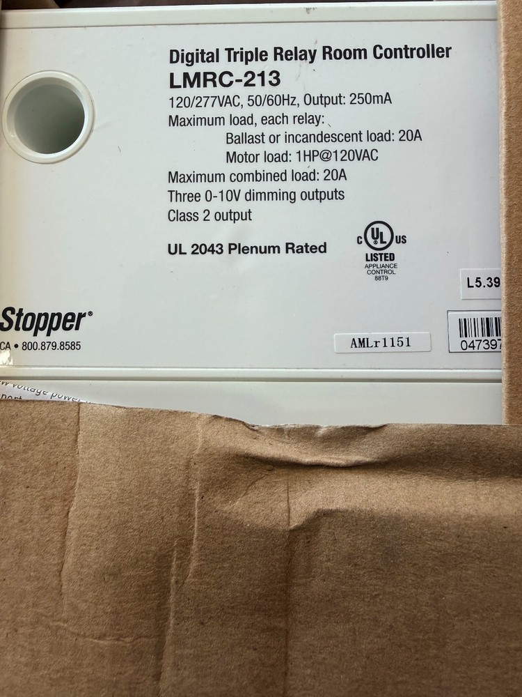 WATTSTOPPER LMRC-213 Digital Single Relay Room Controller