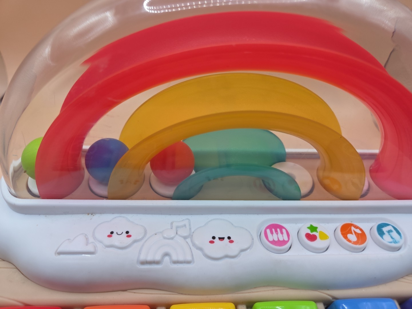 Playgo eerste Keybaord vrolijke regenboogpiano met kogelbaan