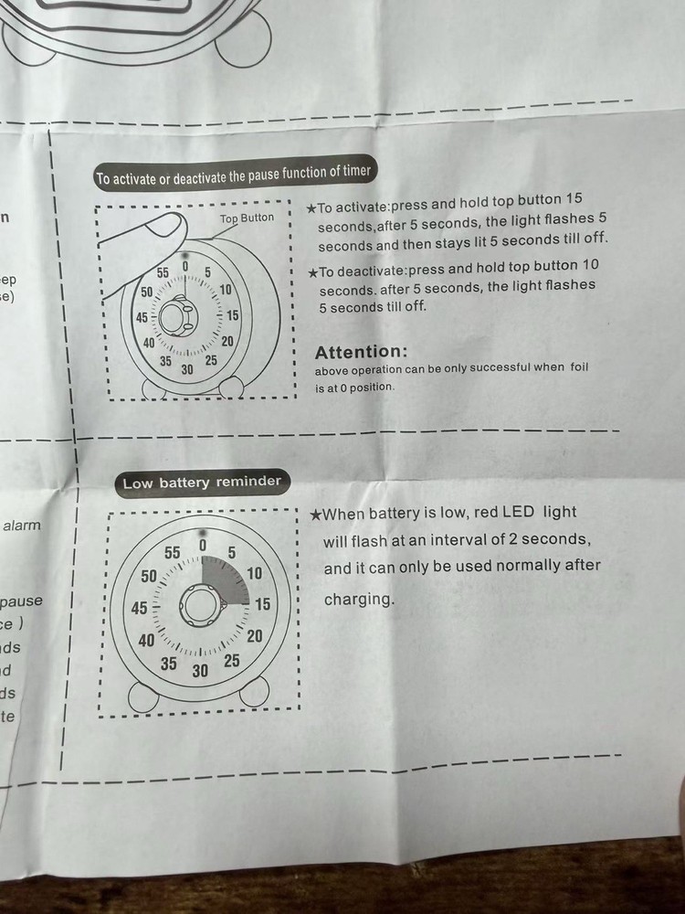 Visual Timer 60 Minute Countdown Silent Rechargeable Time Management Clock