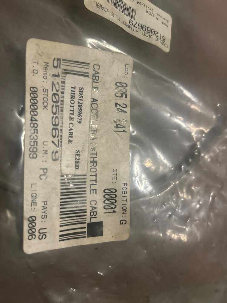 Ski-Doo ACCELERAT*THROTTLE CABLE part # 512059679