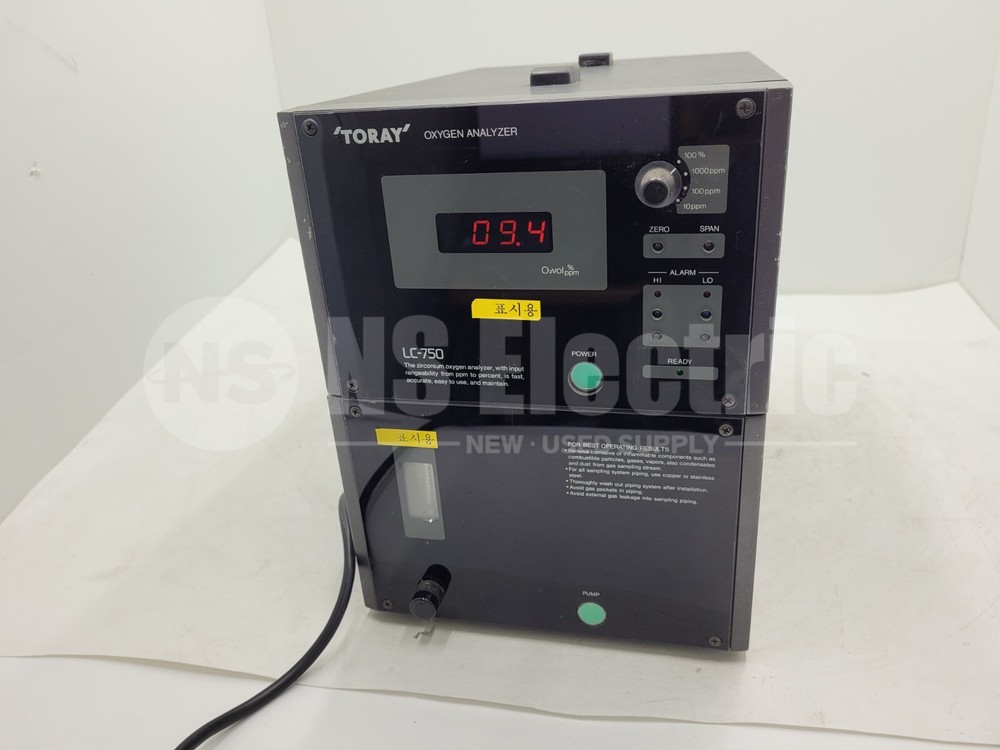 Toray OXYEGN ANALYZER  LC750/PC-120