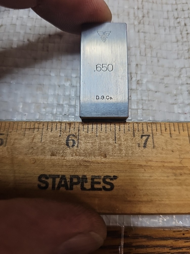 DEARBORN GAGE CO .650" RECTANGULAR GAGE BLOCK